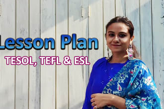 create tesol, tefl, esl lesson plan and course content