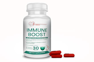 creative and minimal supplement label design
