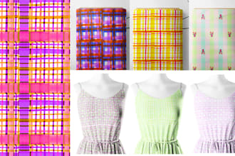 create watercolor plaid, tartan or checks seamless pattern