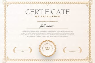 design certificate templates, diploma or award certificate