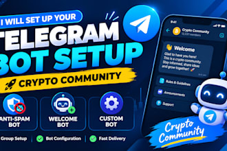 set up a telegram group with bots for your crypto community