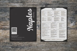 design a fully customizable physical and digital menu package