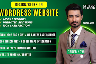 create wordpress site with booking system, appointment and calendar integration