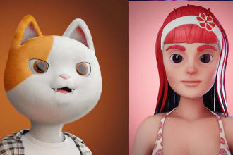 create 3d character modeling for games and animations