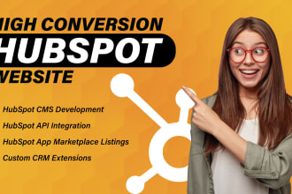 build a custom editable hubspot website, blogs, and landing page