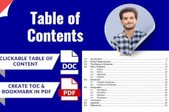 create a clickable table of content for you
