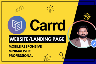 build a minimalistic professional carrd website design and carrd landing page