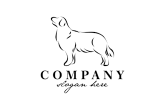 create dog and pet logo in unique style