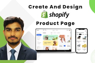 design a modern and high converting shopify product page