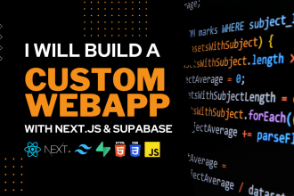 build a webapp with react, next js and supabase