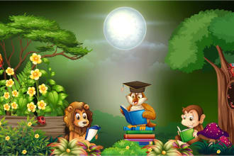 cute children story book illustrations children book cover