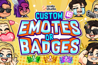 create amazing twitch emotes or sub badges for you