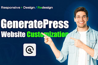 install generatepress premium theme, redesign website with guenberg