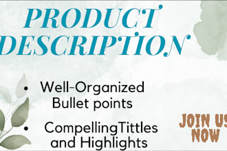 write professional  product descriptions to boost your revenue