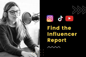 find the best influencer for tiktok, instagram, youtube