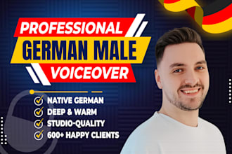 create a german male voice over in high quality