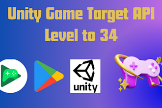 update your unity andriod game to target API level 34 plus
