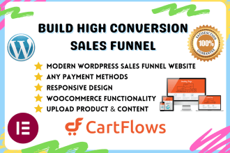 build high conversion sales funnel, cartflows landing page