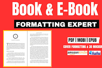 kdp book formatting, kindle book formatting and layout design for amazon kdp