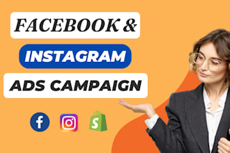 create and optimize facebook ads and instagram ads campaign, shopify fb ads