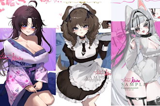 draw any custom anime art or illustration