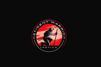design powerful satisfactory reticent warrior tactics logo