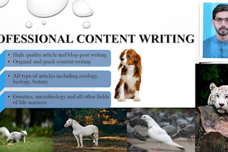 assist you in zoology article writing about animals, birds