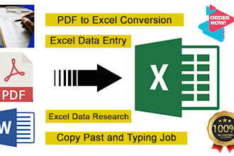 do image, PDF, or word to excel conversion