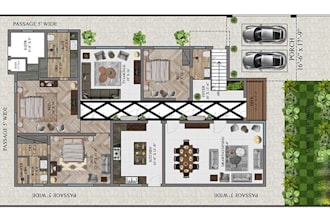 2d floor render plan
