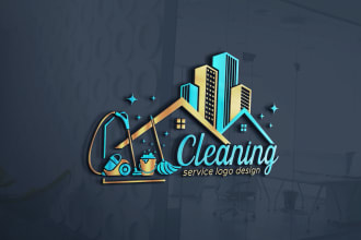 design residential and commercial cleaning service logo