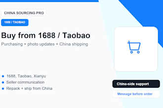 buy from 1688, taobao, xianyu and ship from china