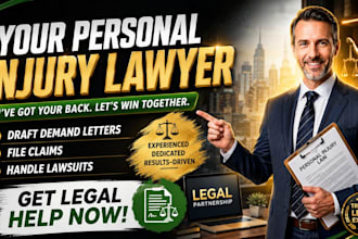 be your personal injury lawyer to draft a demand letter, claims and lawsuits