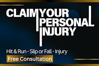 be your attorney for injury claims, demand letters and settlement