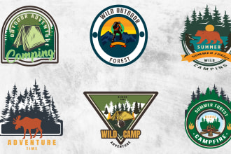 do adventure , forest , tourism ,travel ,camping logo in 24 hours