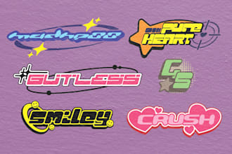 create y2k style logo