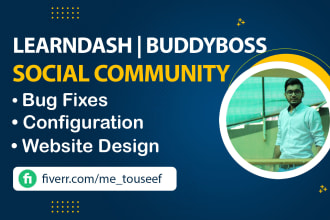 design buddyboss learndash elementor community website