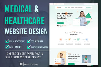 medical and healthcare website with online booking and payment functionality
