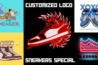design a sneaker and shoe logo