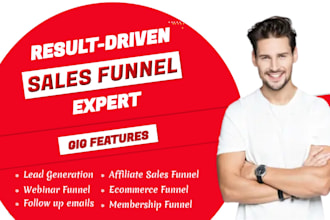 build go high level, systeme io, thrivecart sales funnel or gohighlevel website