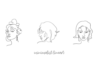 draw minimalist line art illustration in 1 day