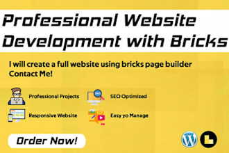 develop a professional website with bricks page builder