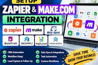 setup zapier makecom integration wise agent boldtrail resimpli ghl followup boss