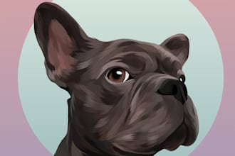 draw amazing vector pet potrait in 24 hours
