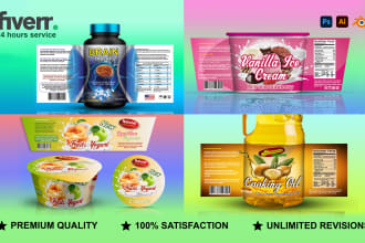 do premium product label and food label design
