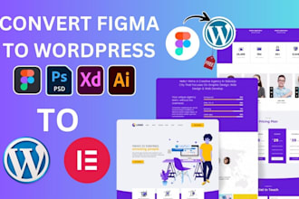 convert figma to wordpress dynamic website by elementor pro