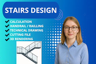 do stair design and technical drawing