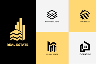 do real estate construction property home repair logo