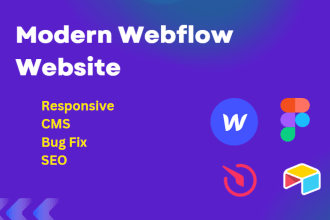 develop stunning, unique responsive webflow cms website