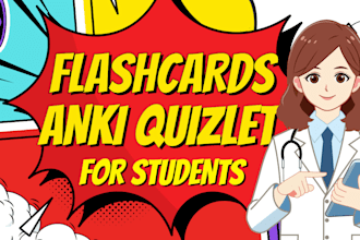create professional medical flashcards for anki and quizlet