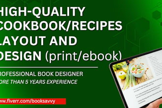 professionally format and layout cookbooks and recipes